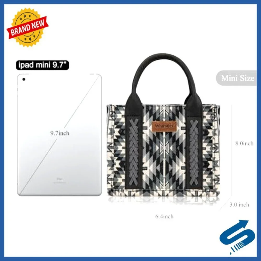 Mini Tote Bag Western Crossbody Purse Aztec Top Handle Handbag Chic
